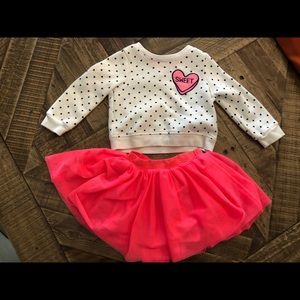 Cat & Jack sweatshirt and skirt set